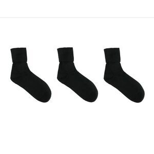 Jefferies Socks Women's Organic Cotton Turn Cuff Sock (Pack of 3)